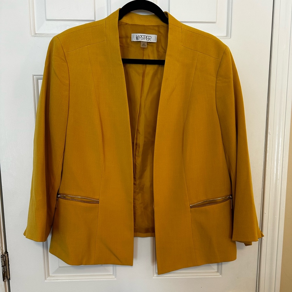 Kasper Women's Mustard Yellow Blazer